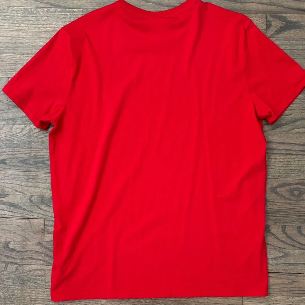 Lacoste Men's Bright Red Short-Sleeve Crew Tee